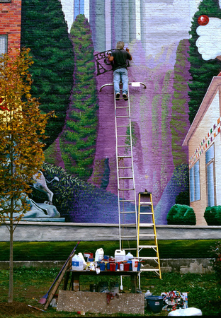 Muralist on Ladder - WV